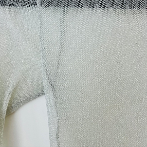 Zara | Metallic Thread Sheer Long Sleeve Top - Picture 7 of 8